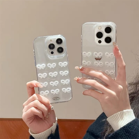 Transparente Glitzer Handyhülle Mit Künstliche Perlenbogen Aus Weichem TPU Silikon Stoßfeste Schutzhülle Kompatibel Mit IPhone