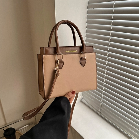 Borsa A Mano Vintage Con Monogramma Da Donna In Pelle PU Borsa A Tracolla Grande Capacità Con Manico Superiore E Tracolla Regolabile