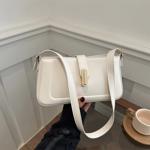 Minimalist Solid Color Small Square Bag For Women PU Crossbody Shoulder Bag Trendy Versatile Commute Fashion Underarm Bag
