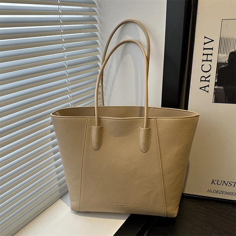 Borsa Tote Minimalista In Pelle PU Martellata Grande Capacità Chiusura A Zip Borsa A Spalla Retro Per Donna Ufficio