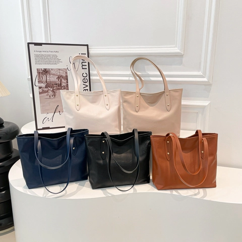 Women Krokodil Prägung Tote Bag PU Leder Große Kapazität Schulter Handtasche Für Pendeln Casual Mit Metallnieten