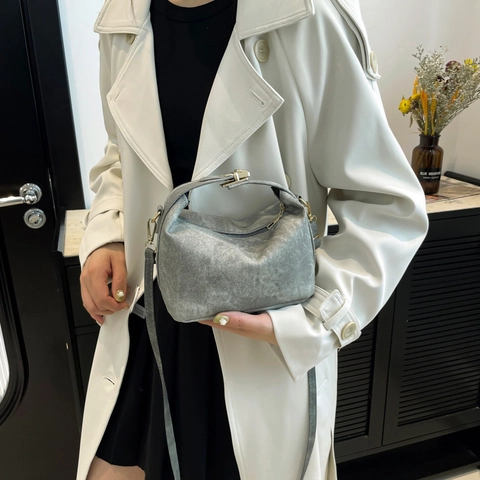 Borsa A Tracolla Vintage Da Donna Texture Opaca Borsa A Mano A Mezzaluna Tracolla Regolabile Piccola Borsa A Spalla Minimalista