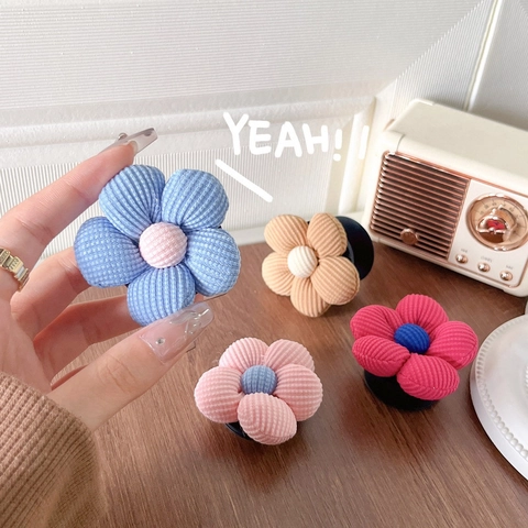 Blumen Cord Handyhalterung Ausziehbarer Sockel Für Schreibtisch Smartphone Einziehbar Süß 3D Floral Klebend
