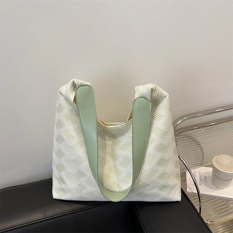 Borsa Hobo Da Donna Con Texture A Bolle Grande Capacità Borsa A Spalla In Nylon Borsa A Mano Casual Estiva