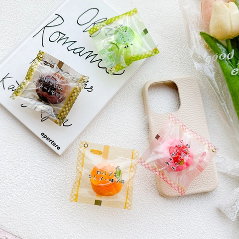 Japanese Simulation Snack Candy Phone Grip Expandable Stand Portable Plastic Creative Food Design Desktop Holder Cute Accessory