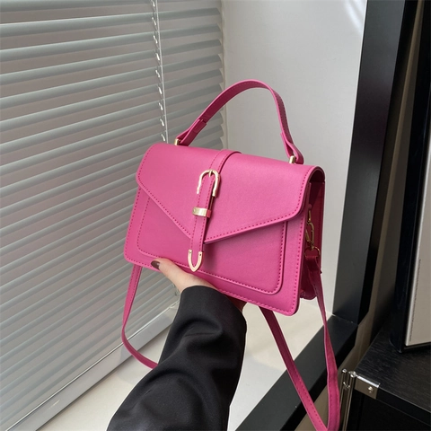 Borsa a Tracolla Vintage in Pelle PU da Donna Borsa a Mano Minimalista alla Moda Borsa a Tracolla Casual per l'Uso Quotidiano