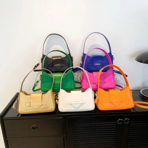 Borsa Sottobraccio Minimalista In Pelle Pu Da Donna Design Di Nicchia Borsa A Spalla Tracolla Tinta Unita Versatile Elegante