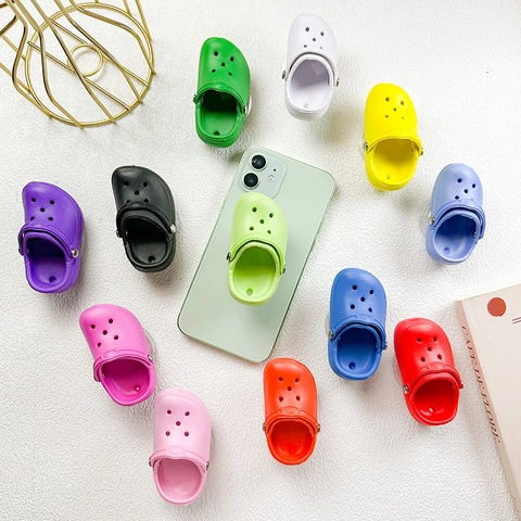 Supporto Telefono Forma Pantofola Supporto Cuscino Aria Estensibile Design Scarpa Buchi Plastica Accessorio Scrivania