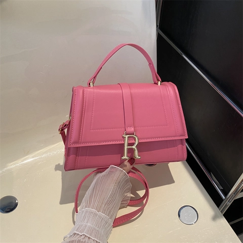 Petit Sac À Main Carré En Cuir PU Pour Femme Avec Boucle Dorée R Bandoulière Réglable Sac À Bandoulière Décontracté