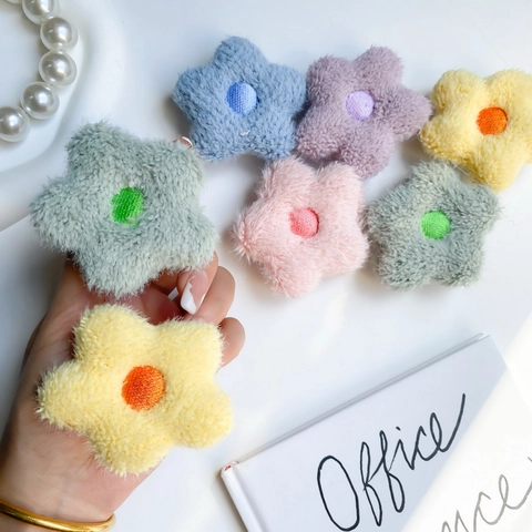 Impugnatura Per Telefono In Peluche Fiore Stella Griptok Supporto Pieghevole Airbag Morbido Supporto Da Tavolo Stile Ins