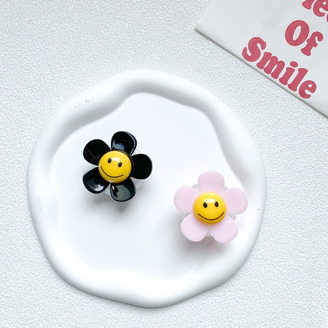 Impugnatura Per Telefono A Fiore Con Faccina Sorridente Stile Ins Giapponese Supporto Per Airbag Estensibile In Plastica