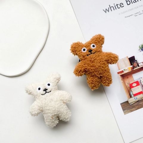 Niedlicher Plüschbär Handyhalter Ausziehbarer Klappständer Kleber Teddy-Samt 3D Tier Handygriff Für Den Schreibtisch