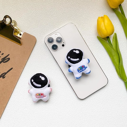 Supporto Per Telefono Espandibile Astronauta In Peluche 3D Griptok Per Presa E Supporto Da Tavolo Ricamo Astronauta