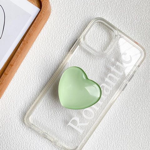Supporto Per Telefono Cuore Pieghevole 3D Resina Jelly Cuscino D'aria Supporto Estensibile Per Smartphone Stile Ins Dolce