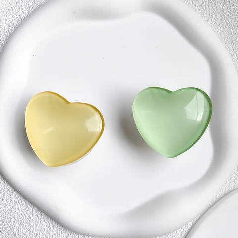Supporto Per Telefono Cuore Pieghevole 3D Resina Jelly Cuscino D'aria Supporto Estensibile Per Smartphone Stile Ins Dolce