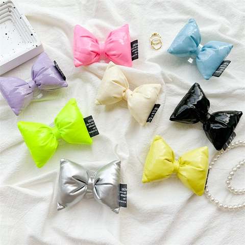 Puffy Schmetterling Handy Airbag Halterung Grip Tok Stand 3D PU Leder Hochglanz Ausziehbarer Halter Desktop Koreanischer Ins Stil