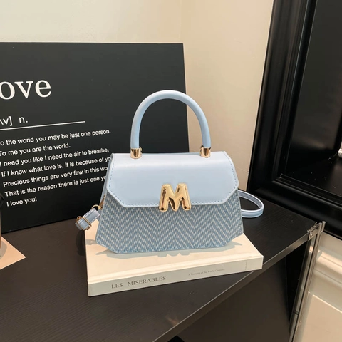 Borsa A Mano A Spalla In Pelle PU Intrecciata Per Donna Borsa A Tracolla Quadrata Alla Moda Con Hardware In Metallo Chic