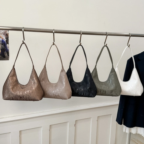 Borsa Hobo in Pelle PU Minimalista Vintage per Donna Grande Capacità Texture Verticale Borsa a Spalla Sottobraccio Retro Street Style Handbag Pendolare