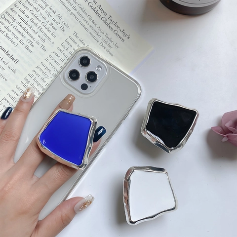 Soporte Griptok Para Teléfono Geométrico Irregular Aleación Metal Esmalte Base Extensible Soporte Escritorio Estilo Minimalista