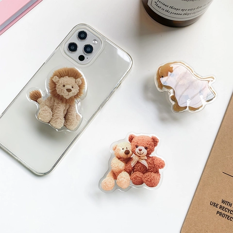 Phone Airbag Bracket Acrylic Cute Animal Expanding Grip Stand Foldable Finger Ring Holder Korean Ins Style Kawaii