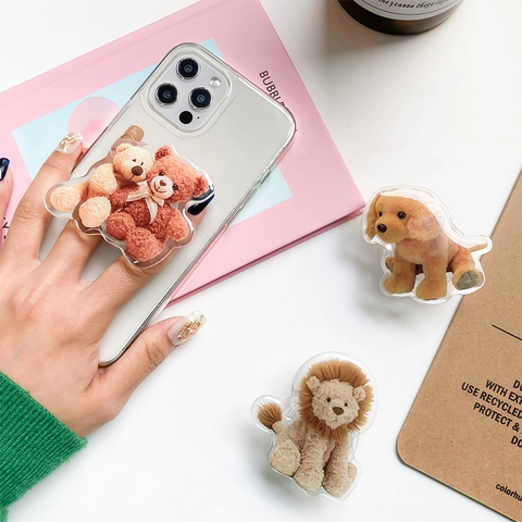 Phone Airbag Bracket Acrylic Cute Animal Expanding Grip Stand Foldable Finger Ring Holder Korean Ins Style Kawaii