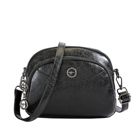 Dames Crossbodytas PU Leer Meerlaags Rits Vintage Textuur Verstelbare Riem Grote Capaciteit Casual