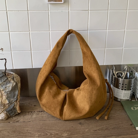 Borsa A Spalla Retrò In Camoscio Da Donna Borsa Hobo Grande Capacità Stampa Leopardata Mezzaluna Borsa A Mano