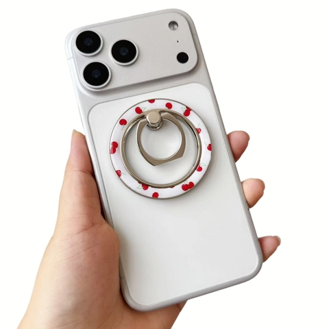 Magnetic Phone Ring Holder MagSafe Compatible Foldable Zinc Alloy Desktop Stand Cartoon Patterned Cellphone Grip