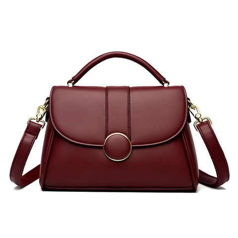 Damen Mode PU Leder Litschimuster Handtasche Mit Großer Kapazität Minimalistische Goldene Schnalle Schulter Umhängetasche Für Damen