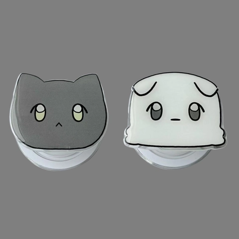 Supporto Magnetico Per Telefono Acrilico Cartone Animato Cane Gatto Pieghevole Telescopico Accessorio Da Scrivania Universale