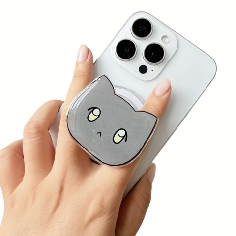 Supporto Magnetico Per Telefono Acrilico Cartone Animato Cane Gatto Pieghevole Telescopico Accessorio Da Scrivania Universale