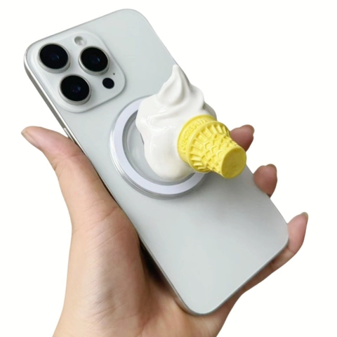 Supporto Telefono Cono Gelato Plastica Magnetico Airbag Estensibile Carino Portatile Supporto Manuale Per Smartphone