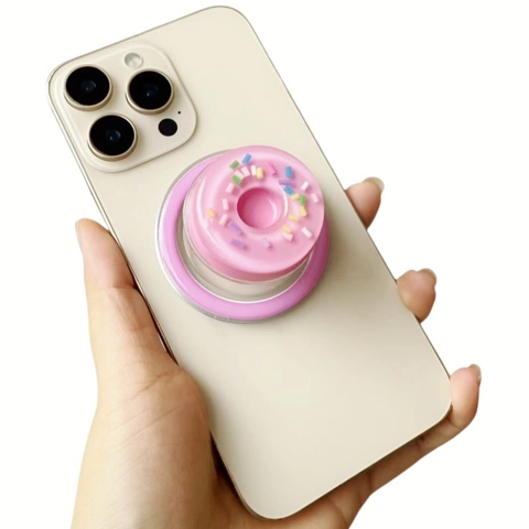 Donut Telefoonhouder Standaard 3D Simulatie Hars Metaal Magnetisch Airbag Telescopisch Schattig Macaron Bureau Anti-Drop