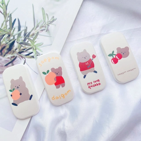 Cartoon Bear Quokka Mobile Phone Stand Foldable Telescopic Push Pull Holder Cute Korean Style Universal Plastic Support