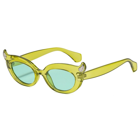 Lunettes De Soleil Œil De Chat Cornes De Diable Protection UV400 Monture PC Tendance Pour Hommes Femmes Style Y2K