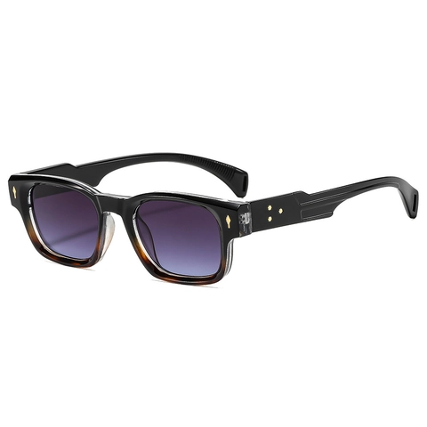 Retro Square Sunglasses UV400 Protection PC Frame Vintage Small Frame Fashion Eyewear Outdoor Travel Unisex Rivet Decor