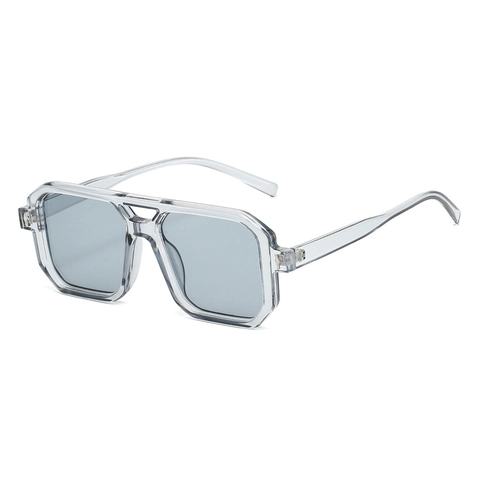 Square Sunglasses Vintage Double Bridge PC Frame UV400 Protection Travel Fashion Eyewear For Men Women