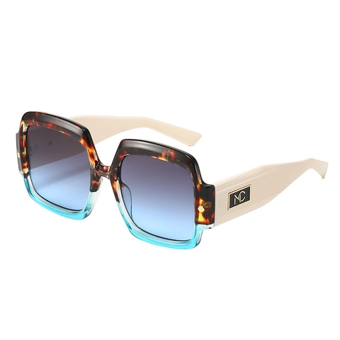 Gafas De Sol Cuadradas De Moda Montura PC Sobredimensionada Protección UV400 Vintage Lente Degradada Para Viajes Al Aire Libre