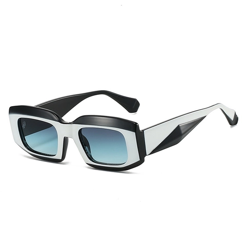 Occhiali Da Sole Rettangolari Retrò Montatura Spessa PC Protezione UV400 Moda Esterna Stile Geometrico Y2K Per Uomo Donna