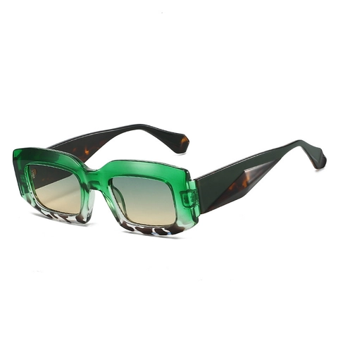 Occhiali Da Sole Rettangolari Retrò Montatura Spessa PC Protezione UV400 Moda Esterna Stile Geometrico Y2K Per Uomo Donna