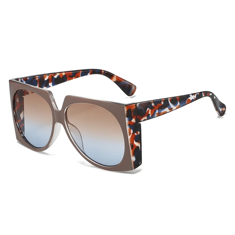 Occhiali Da Sole Quadrati Oversize Montatura Policarbonato Protezione UV400 Lenti Sfumate Stile Hipster Vintage Unisex