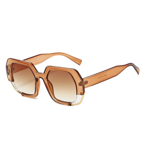 Occhiali Da Sole Poligonali Con Montura Grande Protezione UV400 Materiale PC Occhiali Esagonali All'Avanguardia Per Uomo Donna
