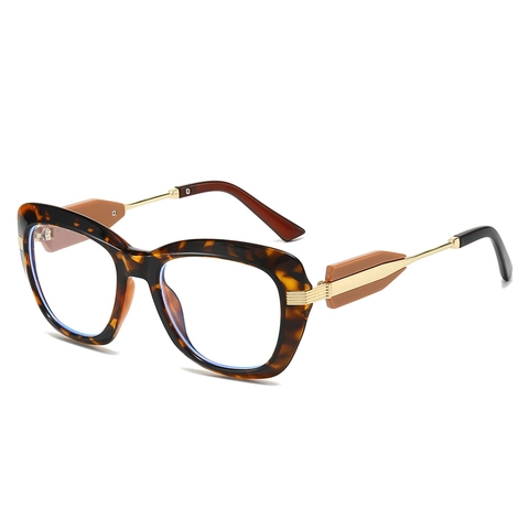 Fashion Cat Eye Eyeglass Frames Women Men Retro Anti Blue Light Optical Glasses Plastic Metal Trendy Unisex