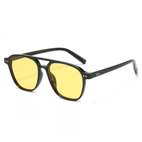 Retro Piloten Zonnebril Klassiek Dubbele Brug PC Frame UV400 Bescherming Mode Outdoor Voor Heren Dames