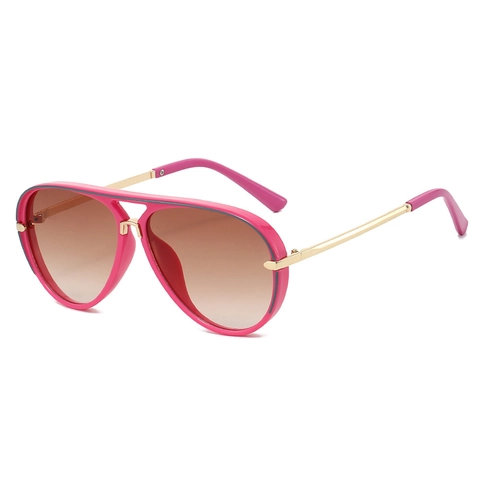 Aviator Sunglasses Fashion Retro Double Bridge PC Metal Frame UV400 Protection Pilot Style For Women Men