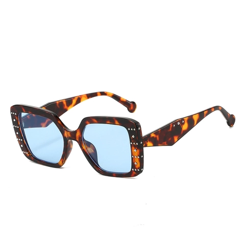 Occhiali Da Sole Alla Moda Con Montatura Quadrata Grande Rivetto Retrò Protezione UV400 Occhiali PC Per Uomo Donna