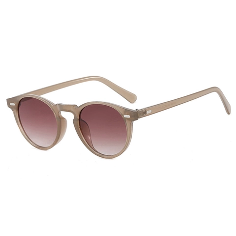 Retro Sonnenbrille Mit Rundem Rahmen UV400 Schutz PC Material Vintage Kleiner Rahmen Brillen Für Outdoor Party Unisex