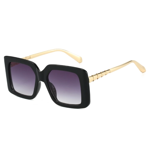 Vierkante Zonnebril Mode Gradiënt Lenzen UV400 Bescherming Metalen Poten Trendy Voor Vrouwen Stijlvolle Brillen