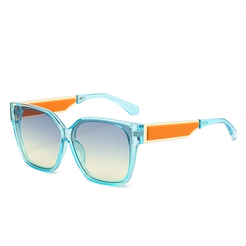 Occhiali Da Sole Quadrati Oversize Donne Protezione UV400 Lenti Sfumate Montatura PC Metallo Moda Tendenza Outdoor