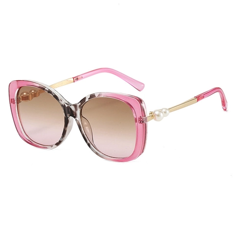 Oversized Schmetterling Sonnenbrille Für Damen Vintage Verlauf UV400 PC Rahmen Metallbügel Mit Künstliche Perlendekoration Elegant
